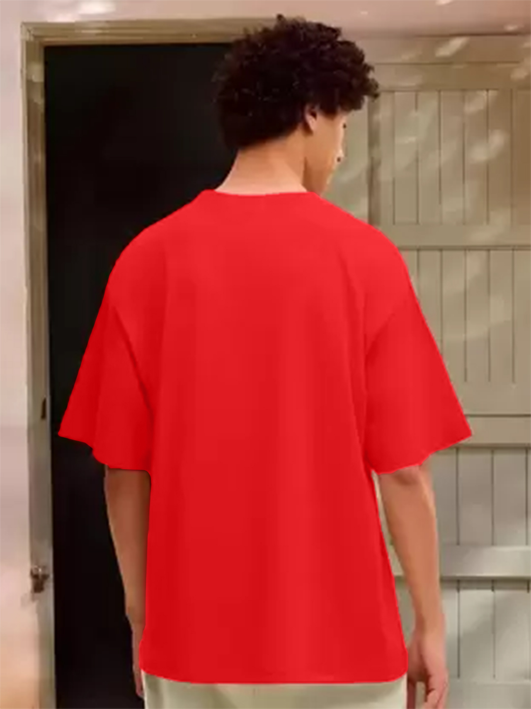 Men Made Red Oversized T-Shirt