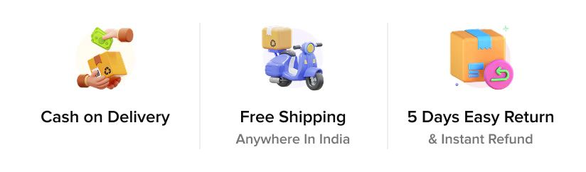 Cash on Delivery, Free Shipping, Easy Return