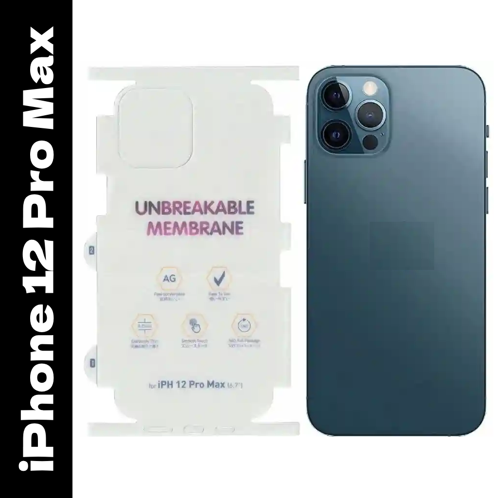 Flexible Back Membrane Protector for Apple iPhone 12 Pro Max – Ultra-Thin Scratch & Impact Protection