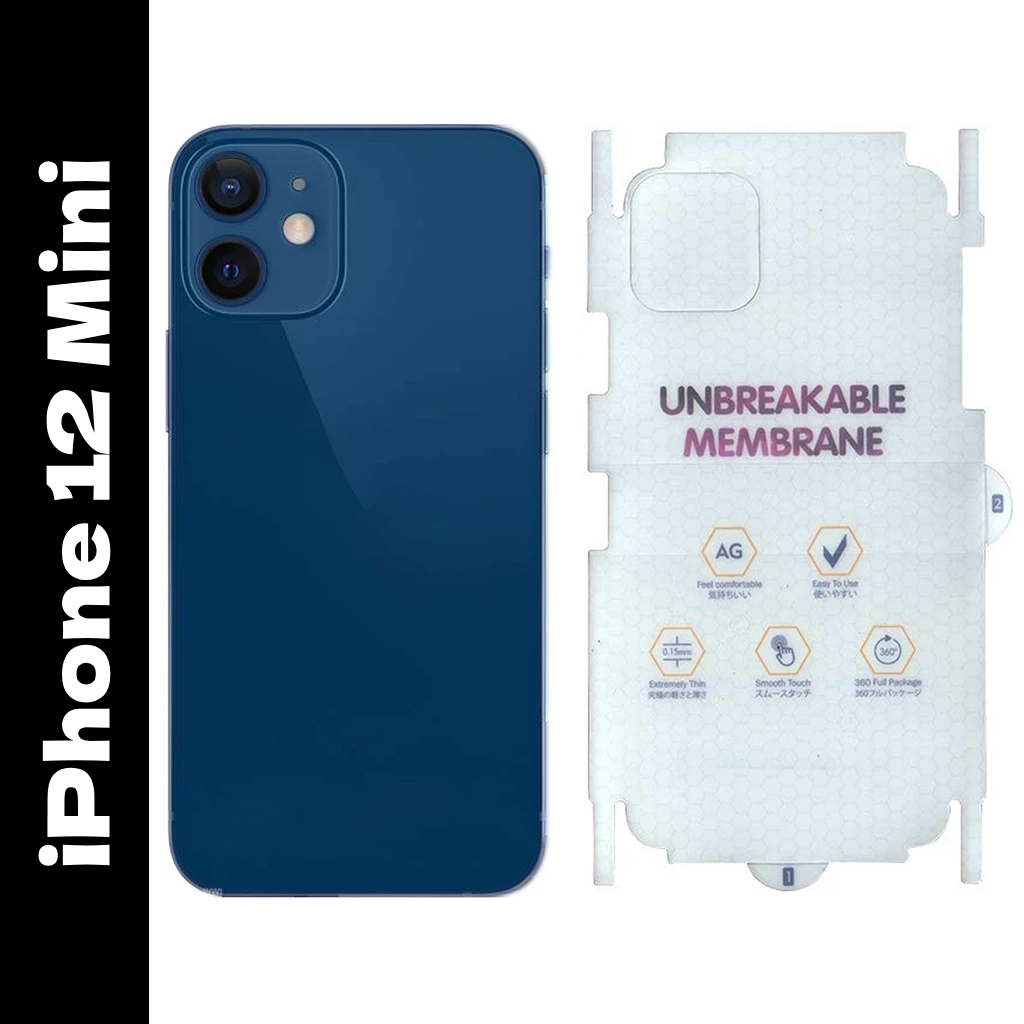 Flexible Back Membrane Protector for Apple iPhone 12 Mini – Ultra-Thin Scratch & Impact Protection