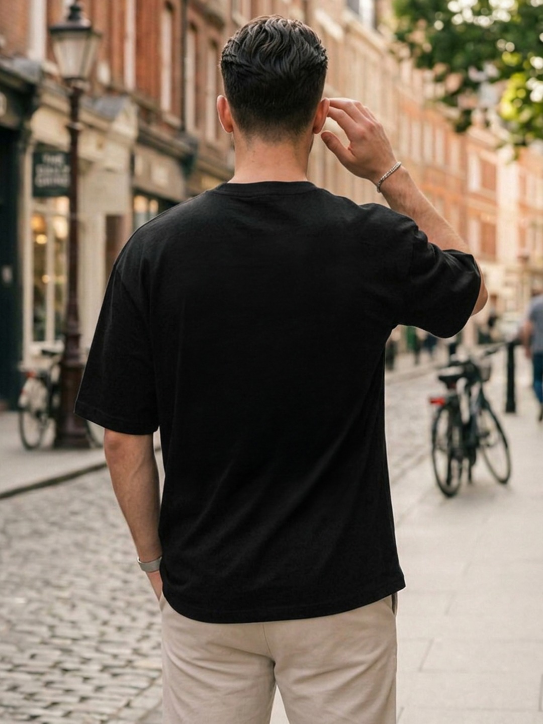 Men ME Black Oversized T-Shirt