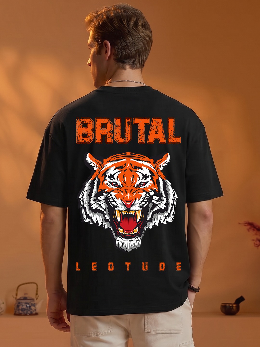 LEOTUDE BLACK BRUTAL PREMIUM TSHIRT - Leotude Fashion