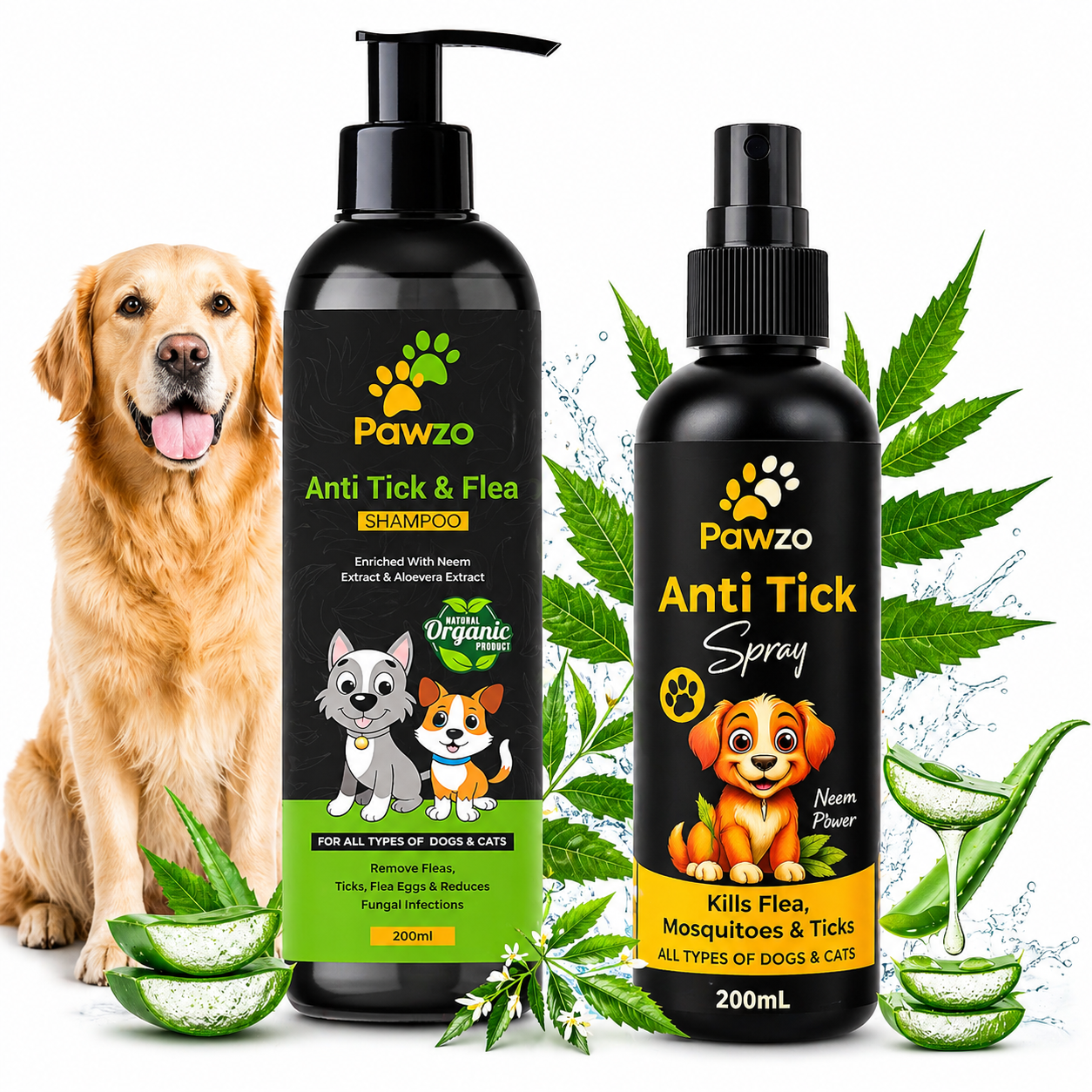 Anti-Flea & Tick Shampoo & Spray Combo