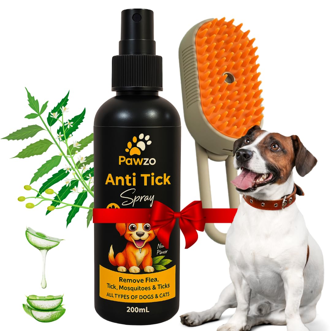 Anti-Tick Spray (200ml) with Grooming Steam Brush
