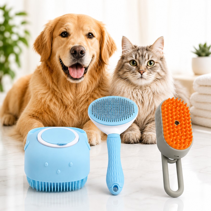 3-in-1 Grooming Combo Kit for Dogs & Cats