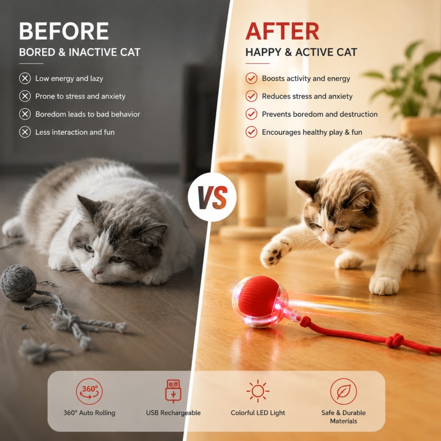 Smart Interactive Rolling Cat Toy