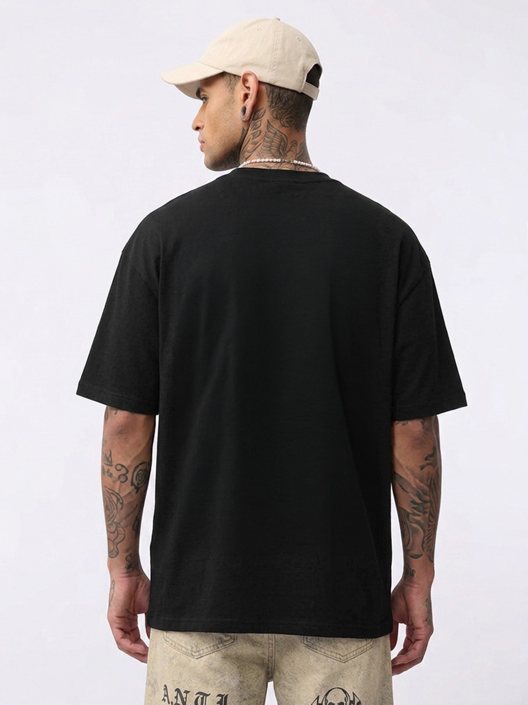 Men FURY Black Oversized T-Shirt