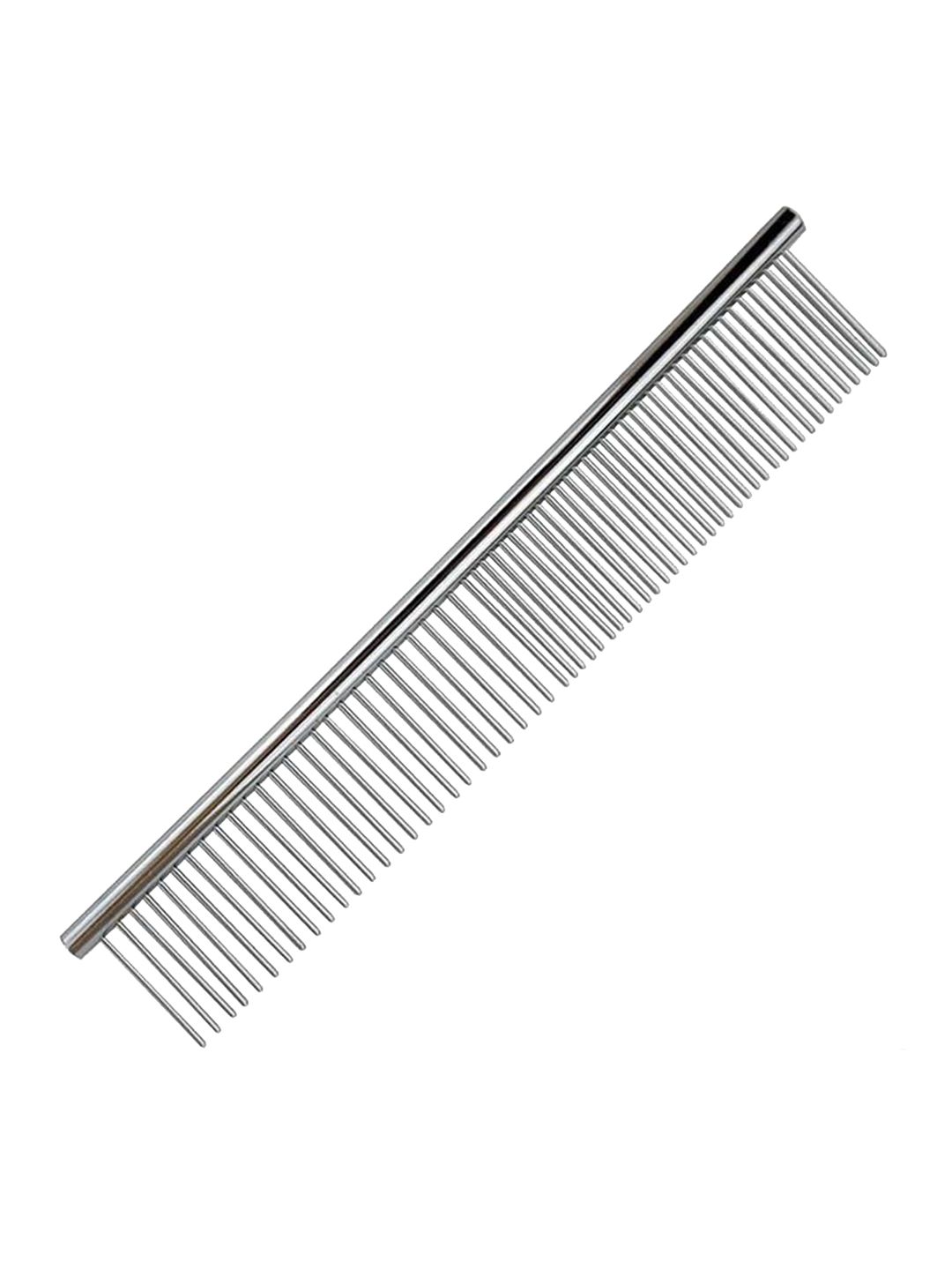 Pawzo Stainless Steel Pet Grooming Comb – Anti-Slip Dog & Cat Detangling Comb