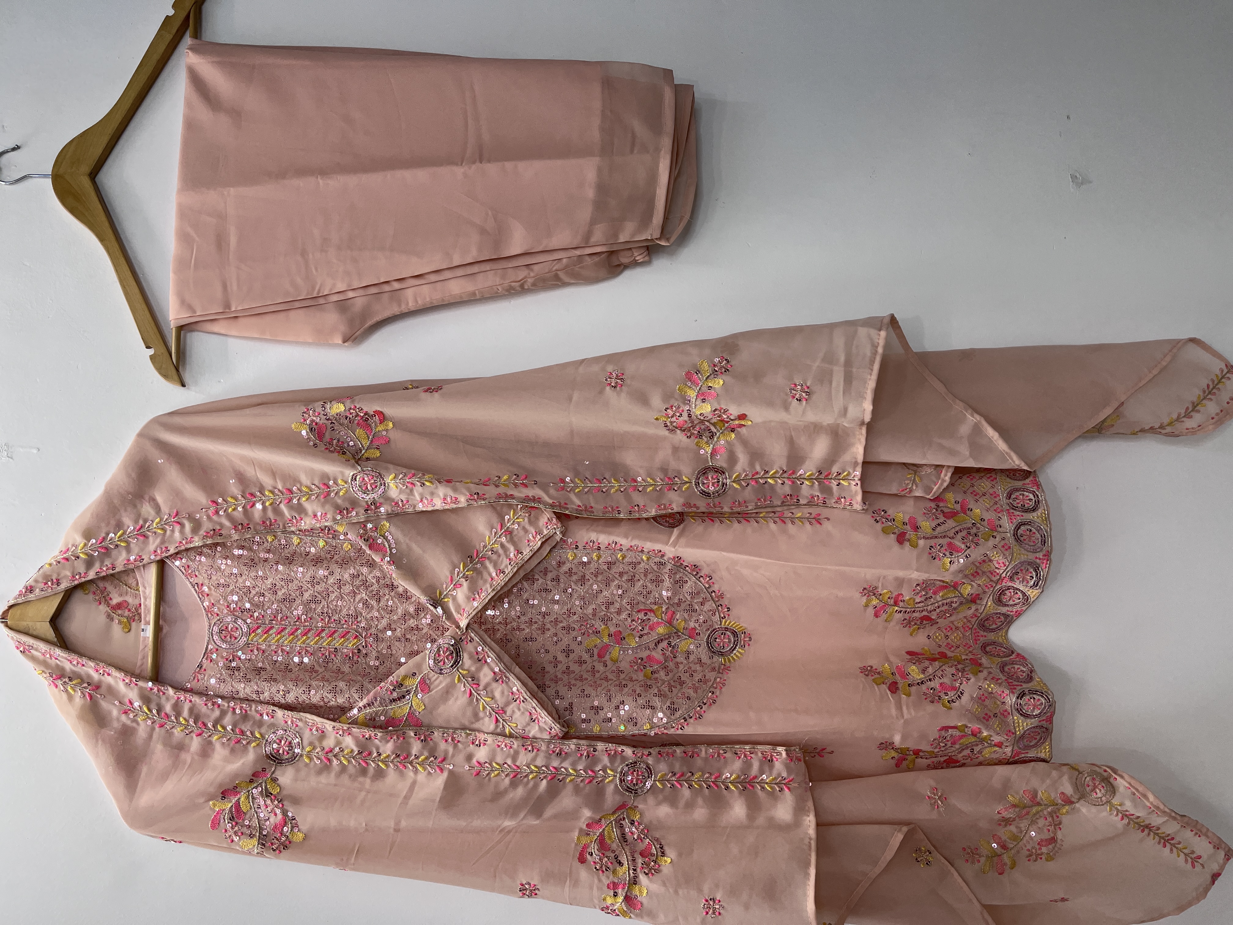 MAVDEE COLLECTION Festival Special Designer Heavy Embroidery Sequin Work Kurti With Pant And Dupatta Set
