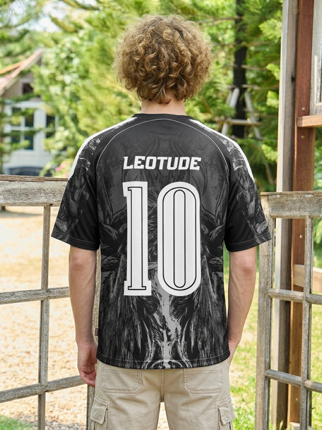 Men Darkbeast Oversized Polyester T-Shirt - Leotude Fashion