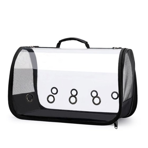 Pawzo Portable Transparent Hand Pet Carrier Bag | Foldable Breathable Travel Bag for Cats, Puppies & Small Pets