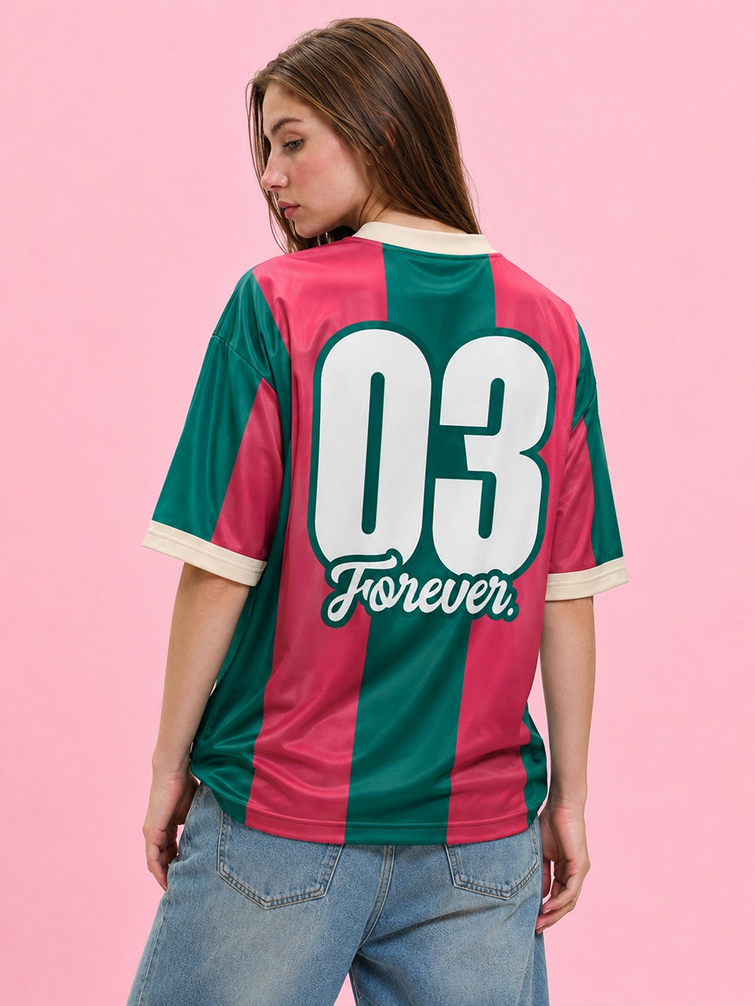 LEOTUDE Women Pink Clwssid Printed oversized Tshirt - Leotude Fashion