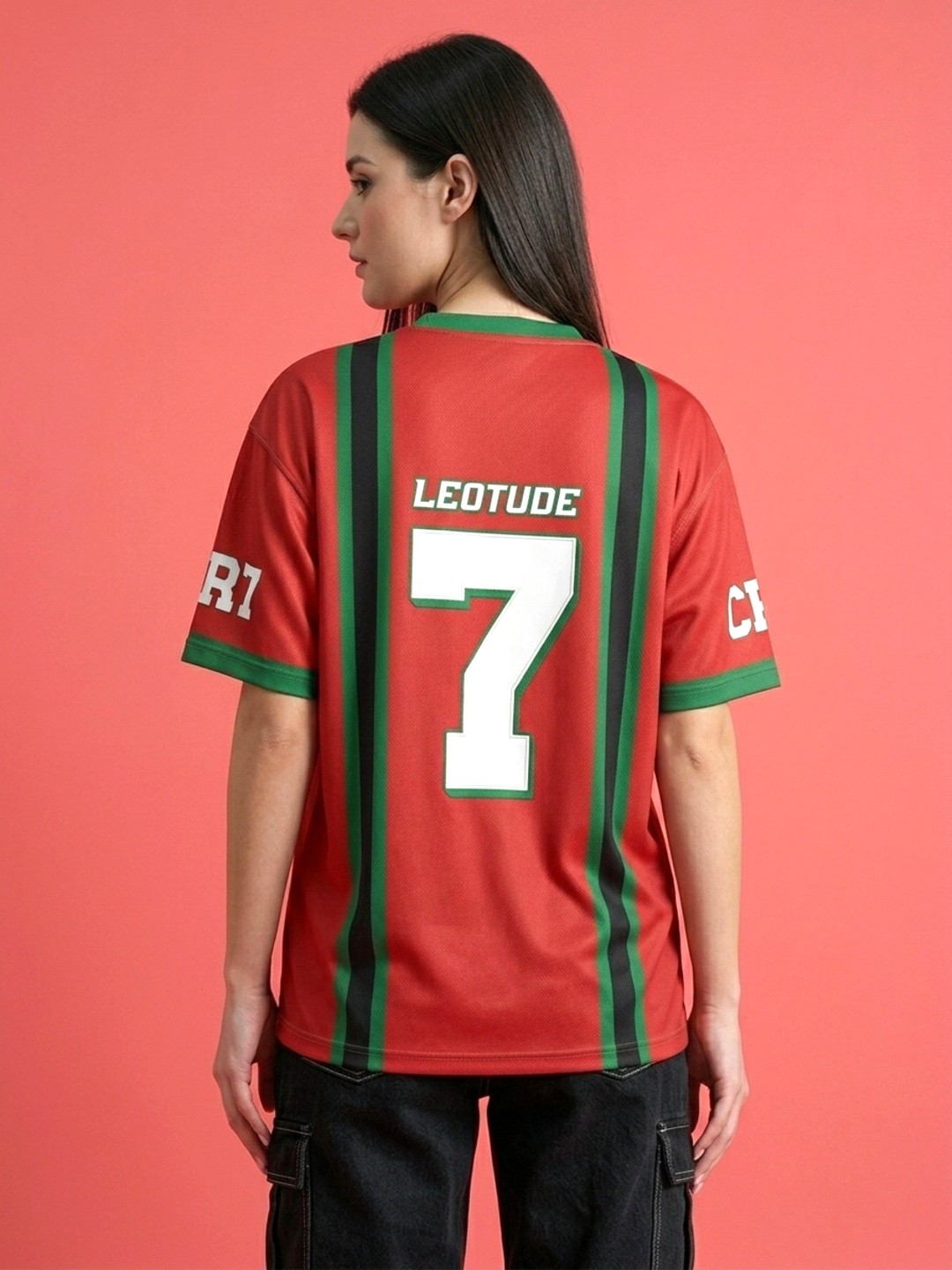 LEOTUDE Women Legends Red Printed oversized Tshirt - Leotude Fashion