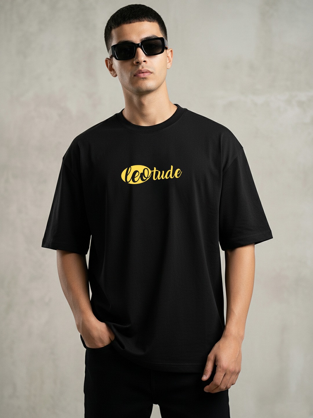 Leotude Men Oversized Premium Black Snake T-shirt - Leotude Fashion