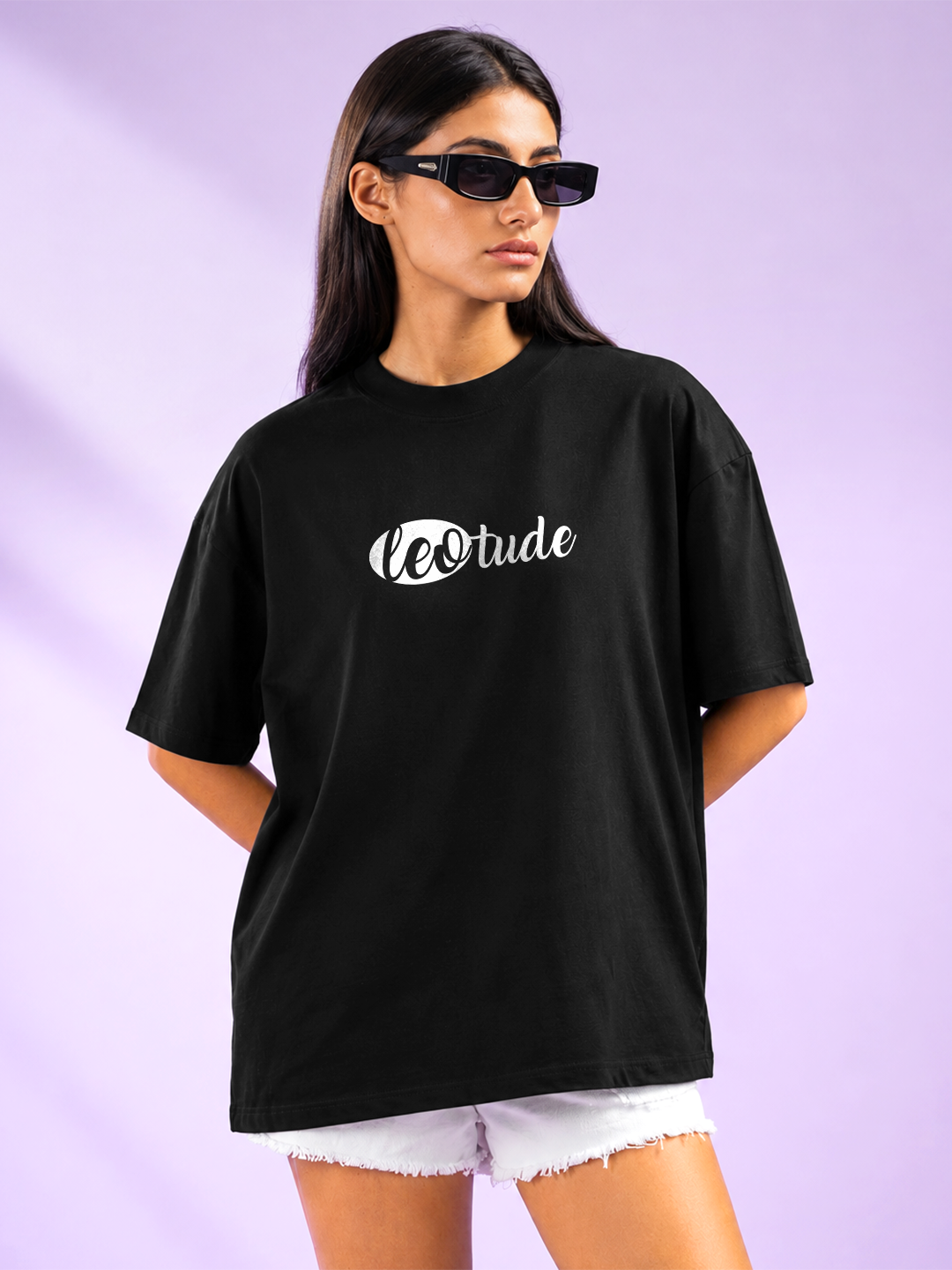 Leotude Women Oversized Premium Black Bat T-shirt - Leotude Fashion