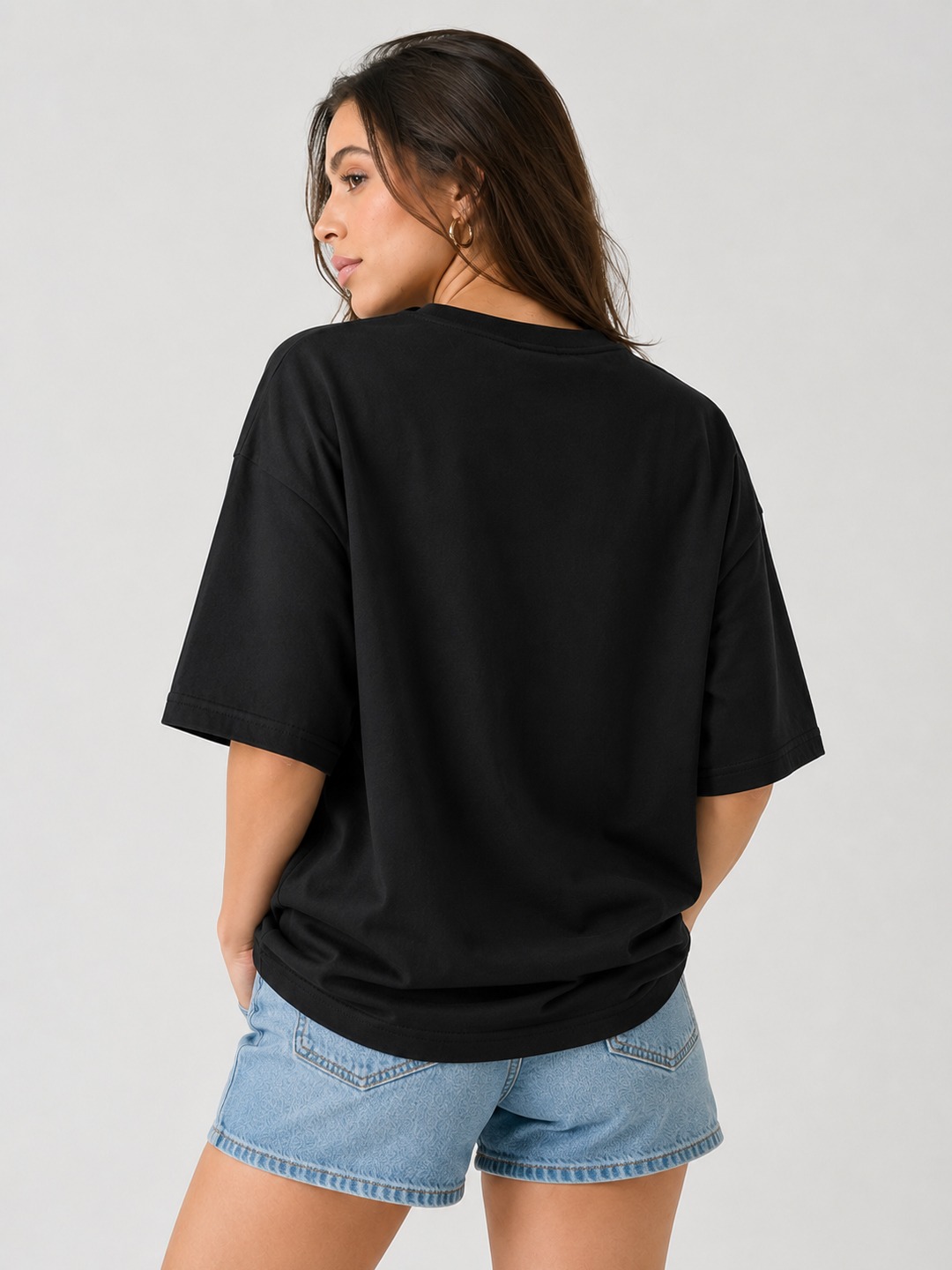 Leotude Women Oversized Premium Black Tequila T-shirt - Leotude Fashion