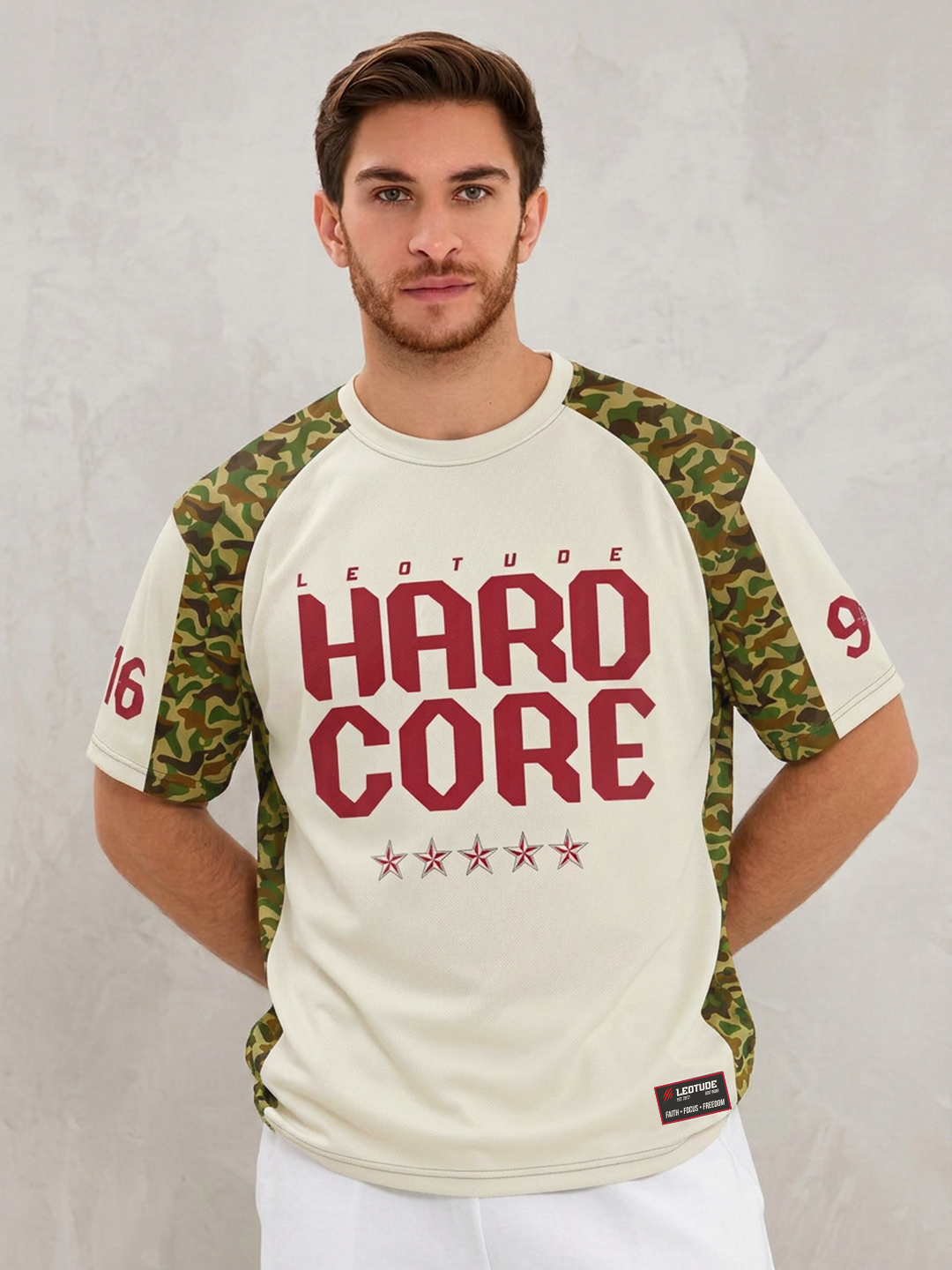 Leotude Men Hardcore Theme White Oversized Polyester T-Shirt - Leotude Fashion