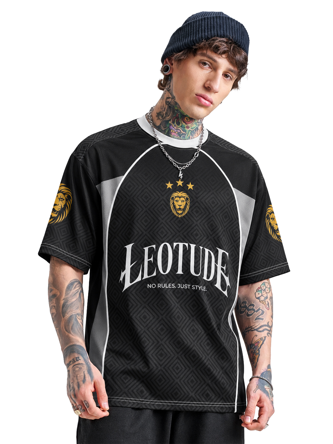 Men Darkpride Oversized Polyester T-Shirt - Leotude Fashion