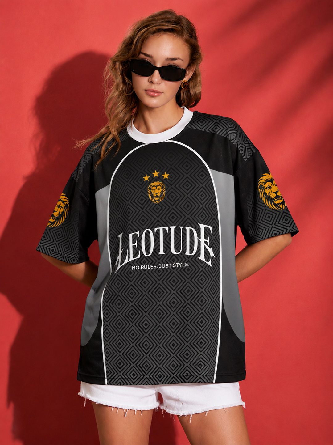 Women Darkpride Oversized Polyester T-Shirt - Leotude Fashion