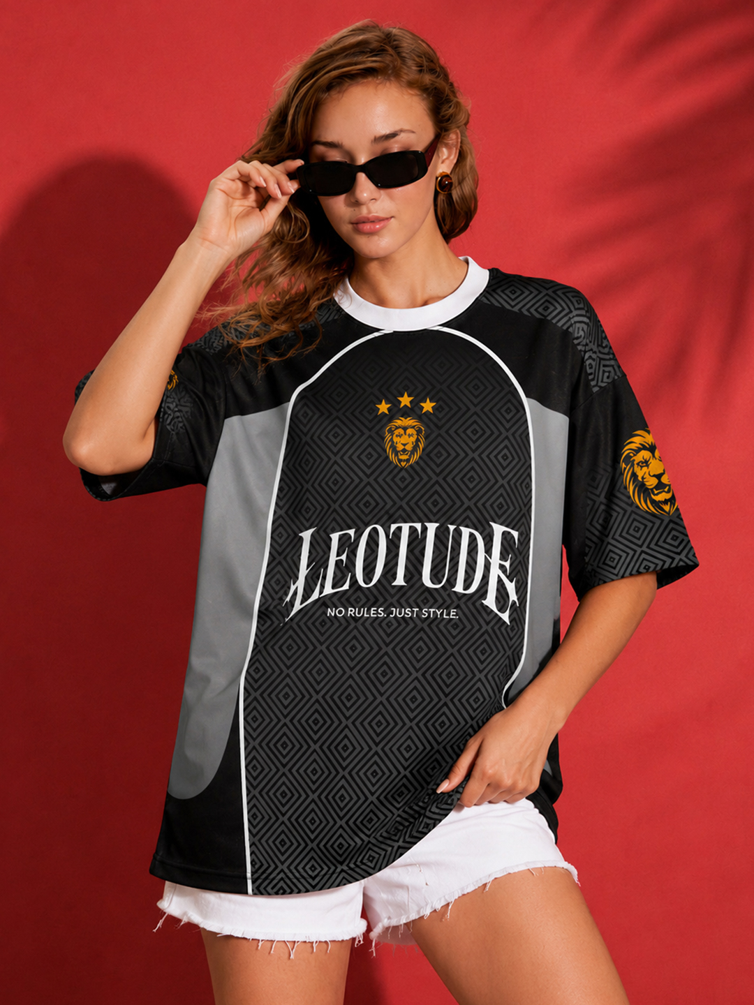 Women Darkpride Oversized Polyester T-Shirt - Leotude Fashion