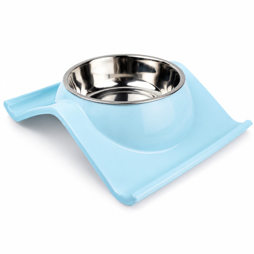 Pawzo Elevated Stainless Steel Pet Bowl | Anti-Spill Feeding Bowl for Dogs & Cats | Non-Slip Raised Food & Water Bowl