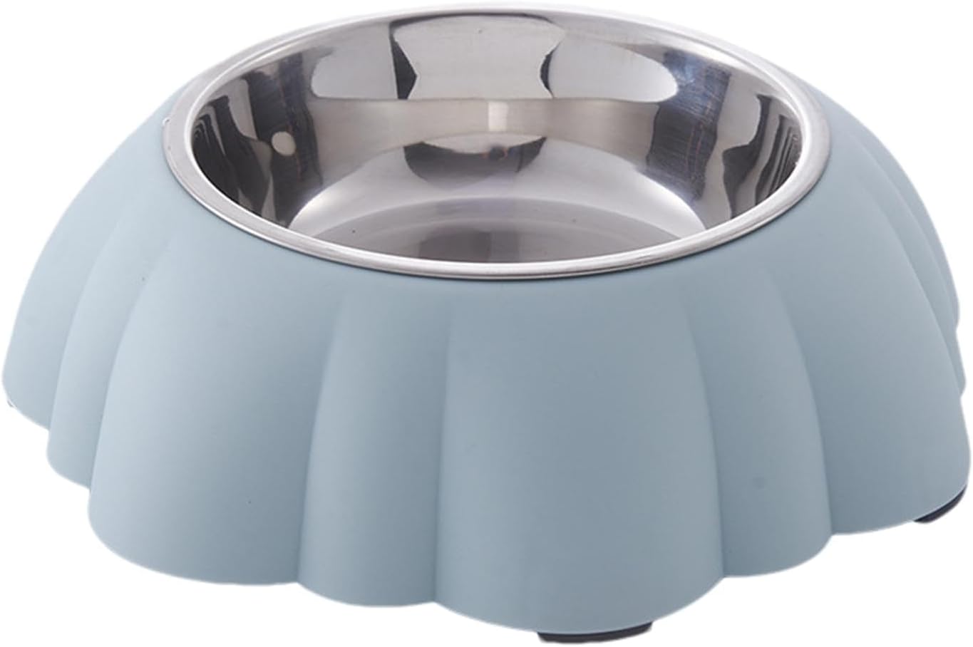 Pawzo Flower Shape Stainless Steel Pet Bowl | Non-Slip Food & Water Bowl for Dogs & Cats | Removable Feeding Bowl
