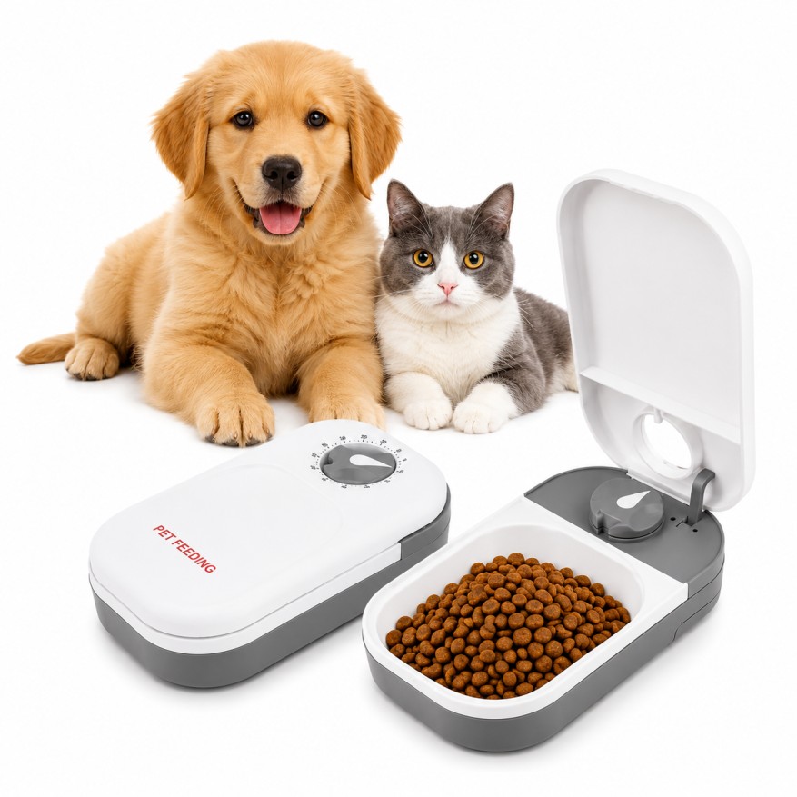 Pawzo Pet Food Storage Container with Built-in Bowl | Airtight Dry Food Dispenser for Dogs & Cats