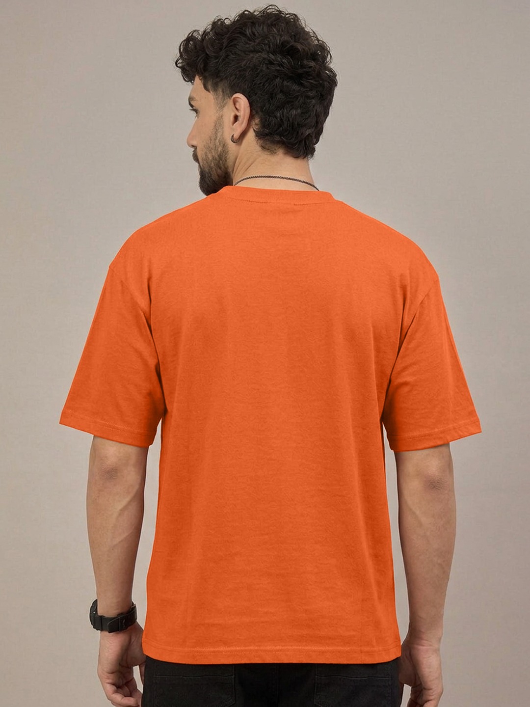 Men Oversized Printed T-Shirt | Orange francisco Printed | Half Sleeve Round Neck Streetwear Tee - Leotude Fashion