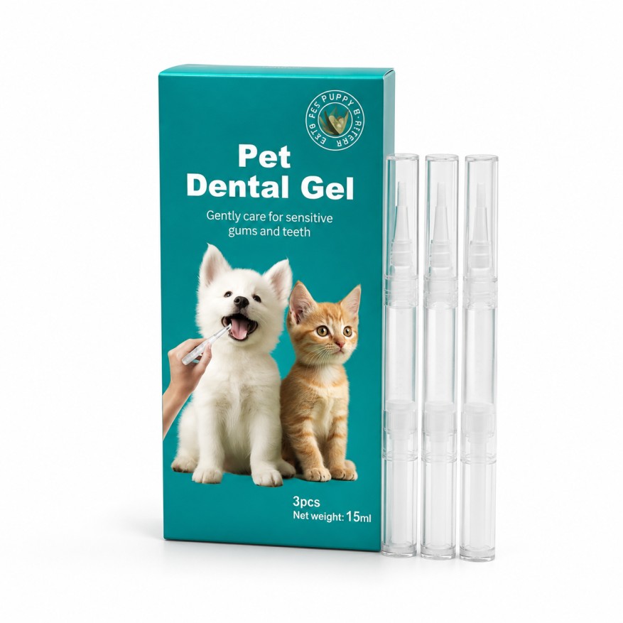 Pawzo Pet Dental Gel Pen for Dogs & Cats | No-Brush Teeth Cleaning Gel | Fresh Breath & Oral Care 
