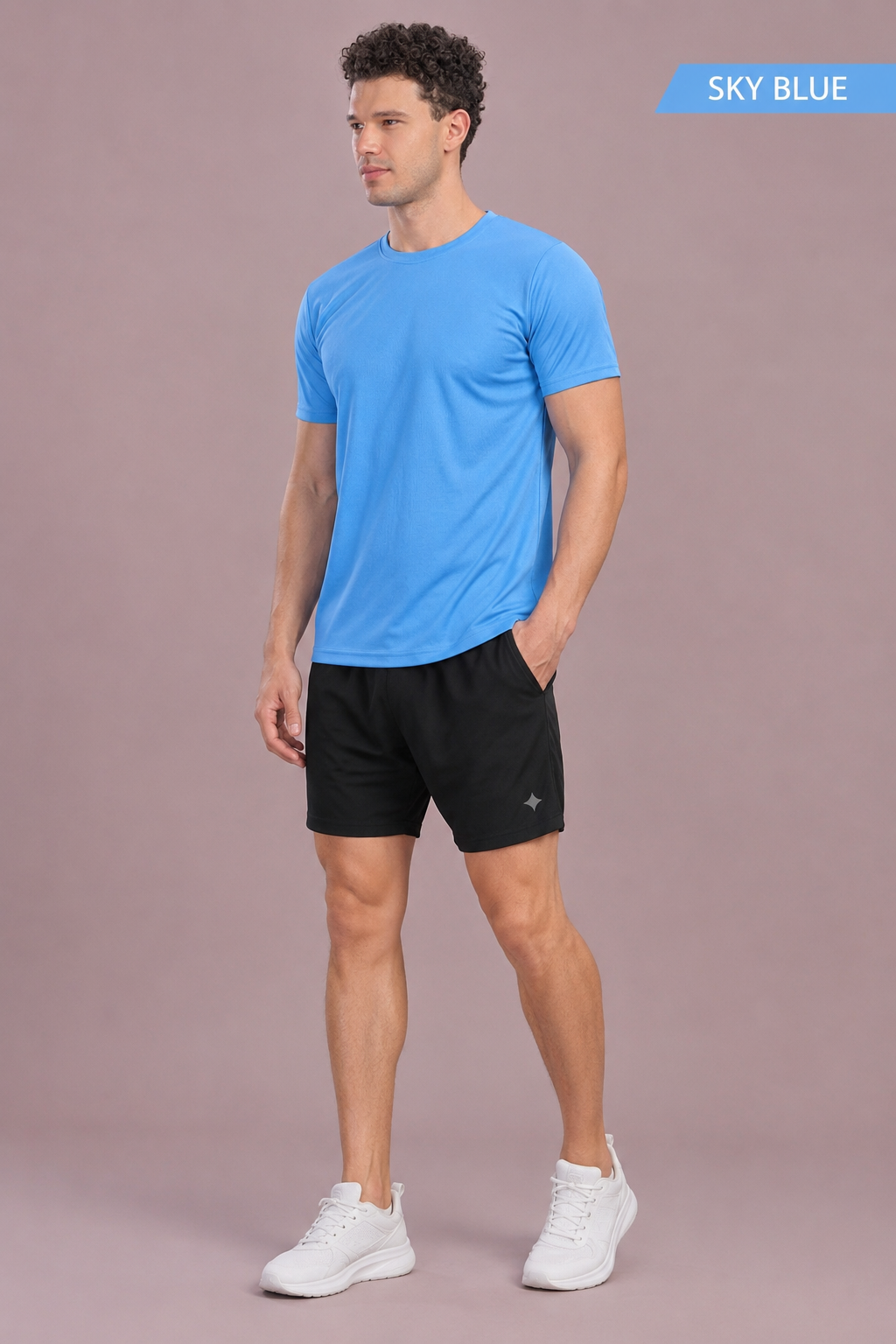 Men’s Sky Blue Casual T-Shirt