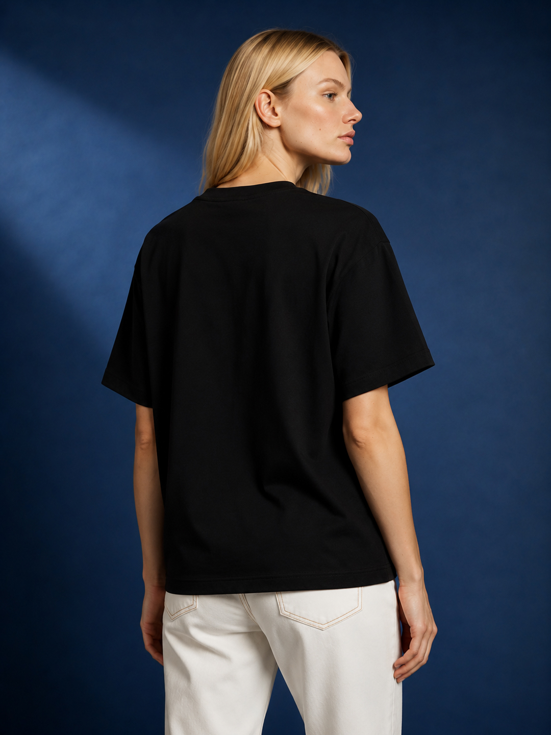 Women Oversized Printed T-Shirt | Black Nectar Graphic | Half Sleeve Round Neck Casual Tee - Leotude Fashion