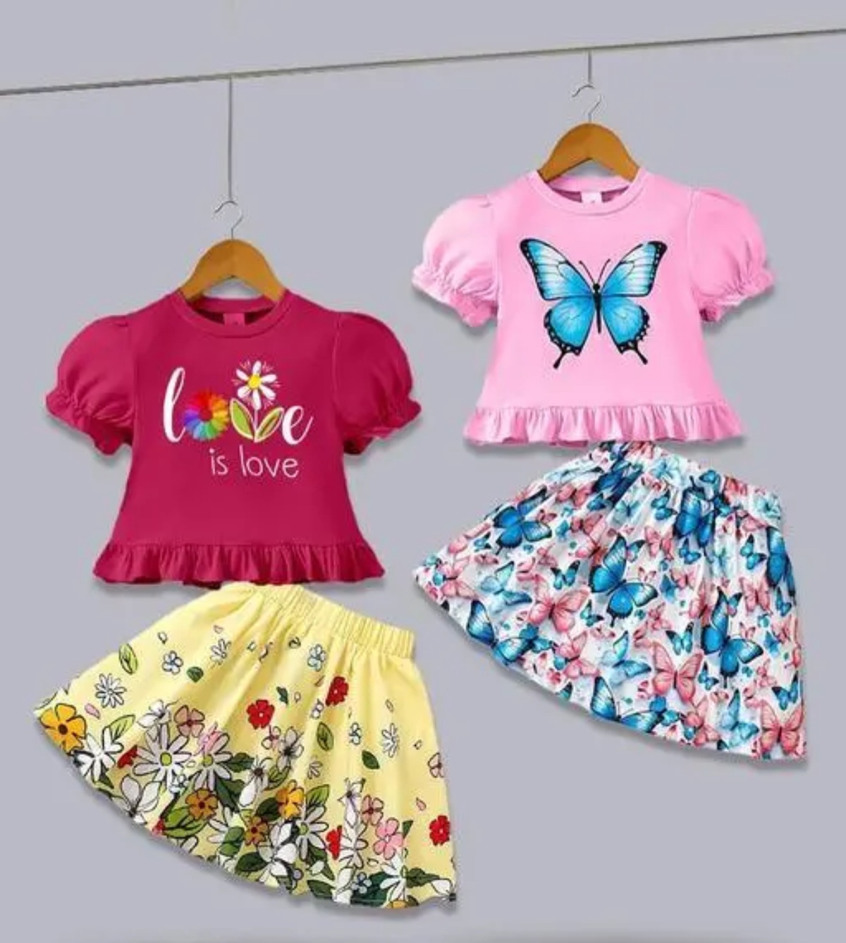 Girls kids dresses skirt top dresses for summers
