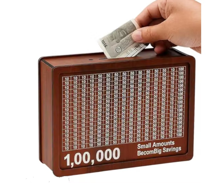 1 Lakh Wooden Money Piggi Bank for Kids