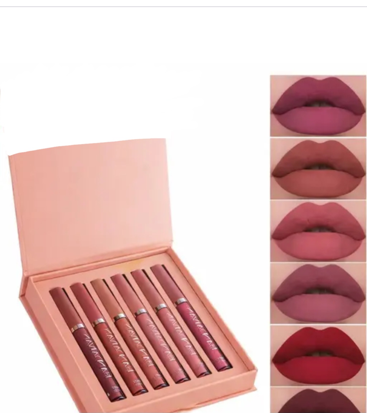 Matte liquid lipstick set of 6 shades