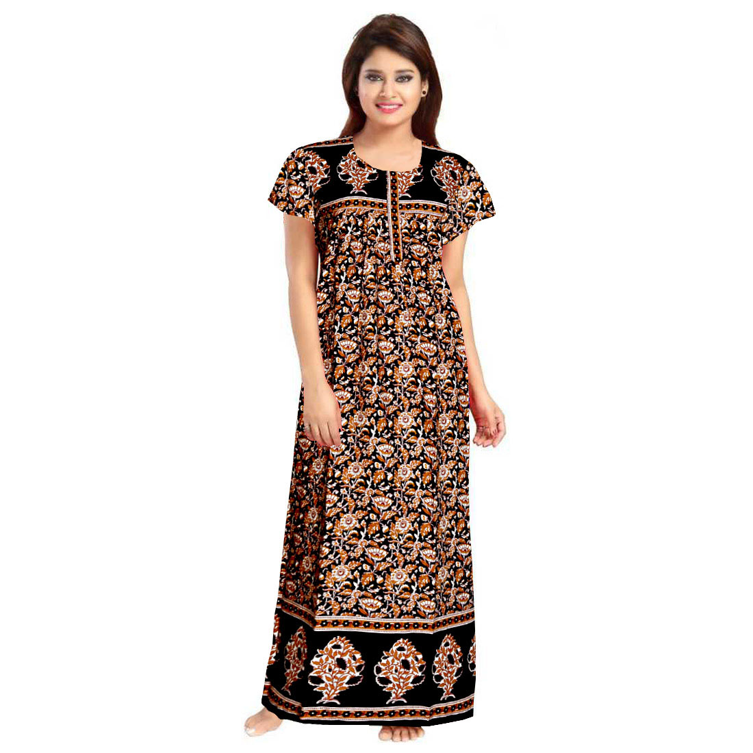 Trendy Fab Women's Cotton Nighty for Women, Soft and Comfortable Nightwear alternate